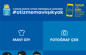 “Otizme Mavi Işık Yak”